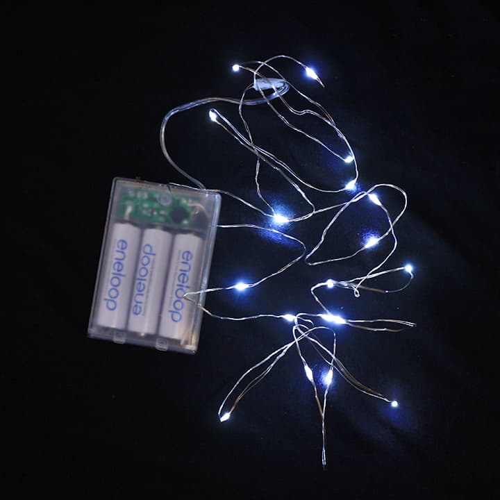 Dây đèn led đom đóm fairy lights 2m nhuyễn màu trắng