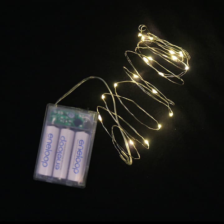 Dây đèn led đom đóm fairy lights 2m nhuyễn màu vàng